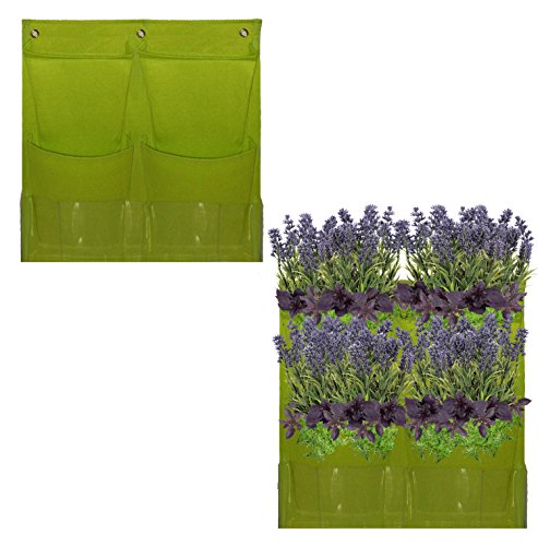 4 Pocket Vertical Garden Planter By Invigorated Living Waterproof Garden Pots For Indooramp Outdoor Use On Patios