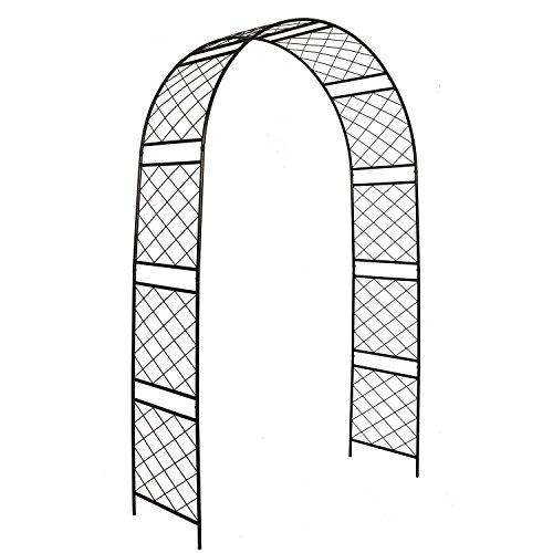 1 GO Steel Garden Arch 710 High x 47 Wide Garden Arbor for Various Climbing Plant Outdoor Garden Lawn Backyard