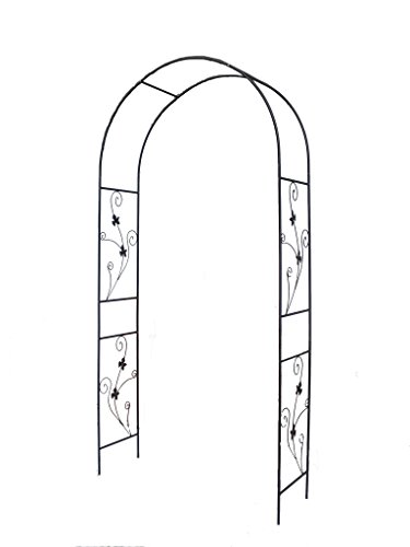 1 GO Steel Garden Arch 75 High x 37 Wide Garden Arbor for Various Climbing Plant Outdoor Garden Lawn Backyard