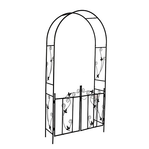 Better Garden Steel Garden Arch 76 High x 39 Wide Garden Arbor for Various Climbing Plant Outdoor Garden Lawn Backyard