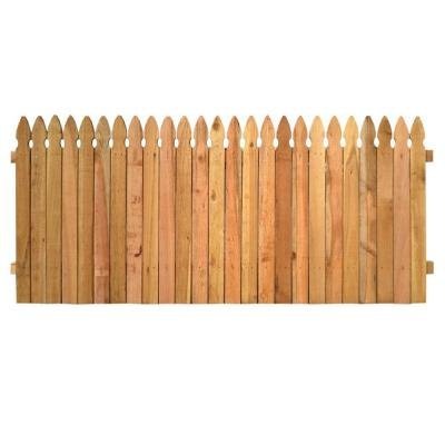 3-12 ft x 8 ft Western Red Cedar Privacy French Gothic Fence Panel Kit