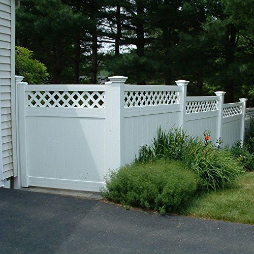 Ashton 6 ft H x 8 ft W White Vinyl Privacy Fence Panel