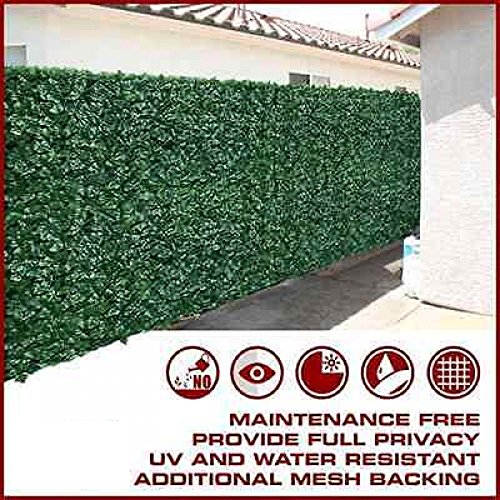 Gracelove 585 Tall Artificial Faux Ivy Leaf Privacy Fence Screen DÃ©cor Panels Garden