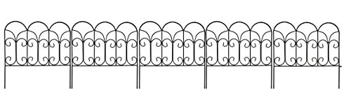 Amagabeli Garden Patio Furnishing Welded Iron View Fence Panels Border Concise Design 18&quot By 18&quot 5
