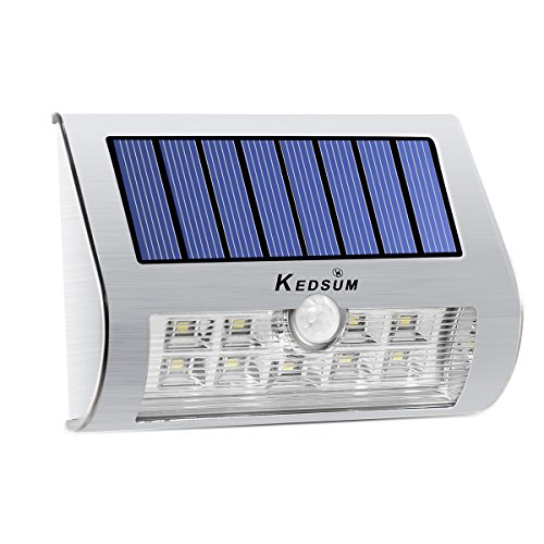 KEDSUM Stainless Steel Bright Solar Motion Sensor LightsWaterproof Outdoor Security Wall Light for GardenFencePatioDeckYardDriveway