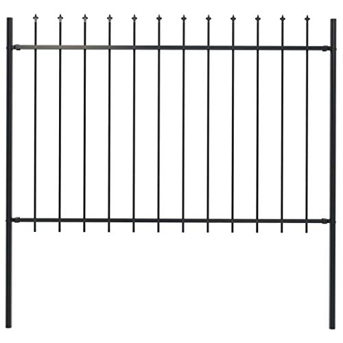 Unfade Memory Garden Fence Panels Picket Fencing with Spear Top Temporary Fencing Barriers Steel 669x472