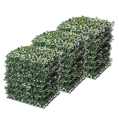 Eosphorus MLBS 24pcs Artificial Boxwood Privacy Fence Panel Grass