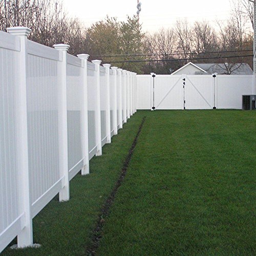 Savannah 4 ft H x 8 ft W White Vinyl Privacy Fence Panel