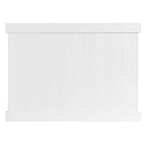 Veranda Fairfax White Vinyl Privacy Fence Panel6 ft H x 8 ft