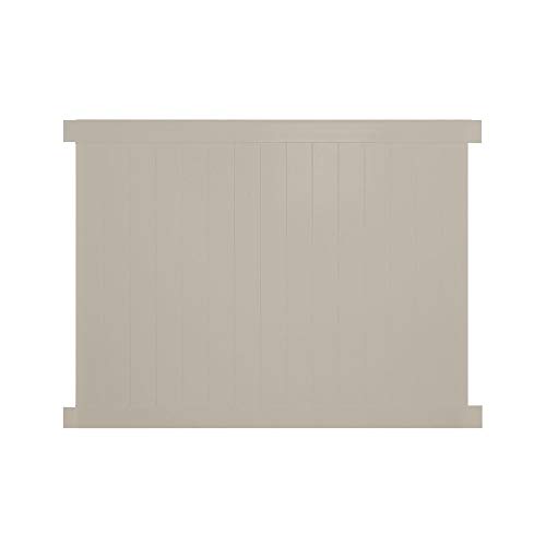 Weatherables Savannah 6 ft H x 8 ft W Khaki Vinyl Privacy Fence Panel Kit