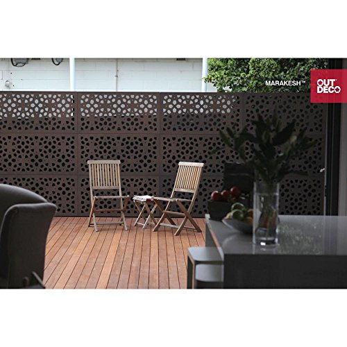 516 in x 48 in x 24 in Marakesh Modular Hardwood Composite Decorative Fence Panel