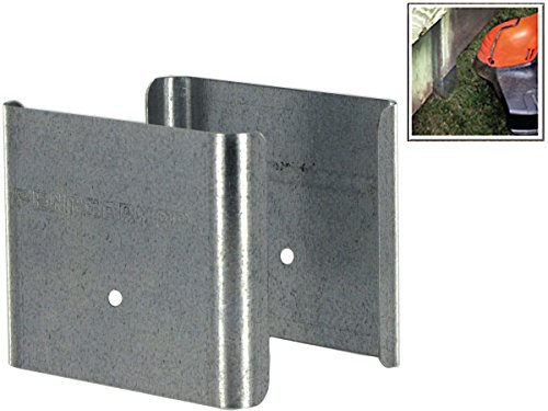 Fence Armor For Wood Fences - 4&quotx4&quot fits 35&quotx35&quot Posts - Galvanized - Demi-faceplate - 10 Pack