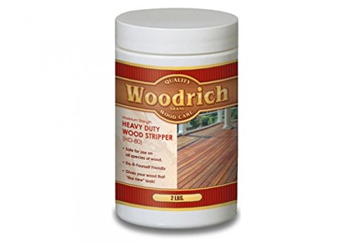 Heavy Duty Wood Stripper Wood Cleaner for Wood Decks Wood Fences Wood Siding and Log Cabins - HD80 - Woodrich Brand - Moss Mold Mildew Sealer Stain Remover - Covers up to 750 Square Feet