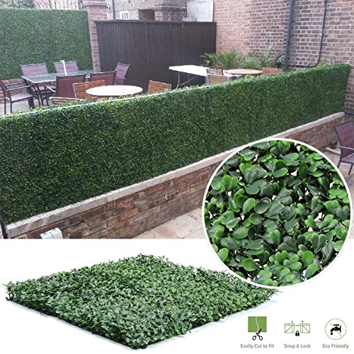 Synturfmats Faux Artificial Boxwood Hedge Panels Indooroutdoor Privacy Fence Screen Greenery Mat 40x40in 6pcs