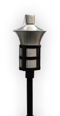 Tru-post Oil Lamp tiki Torch With 2&quot Universal Wood Deck Or Fence Mount