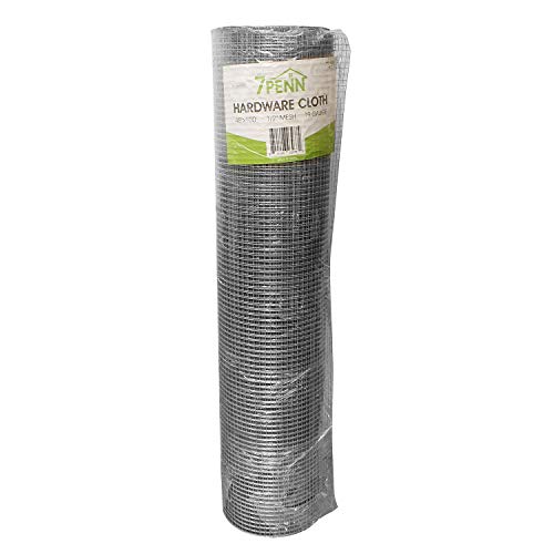 7Penn Small Chicken Wire Fencing Wire Mesh Screen Roll Garden Mesh Roll Wire Netting - 12in x 48in x 100ft
