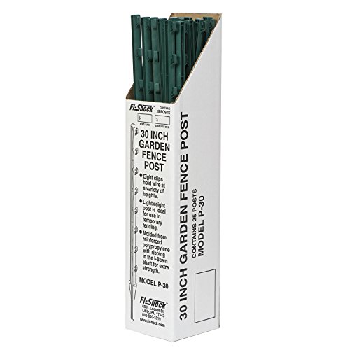 Fi-shock P-30g Green Garden Post For Fence (25 Pack), 30"