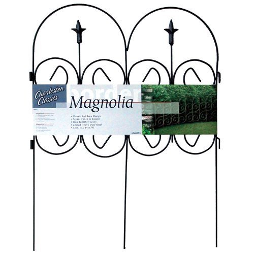 Origin Point 060323 Magnolia Classic Decorative Steel Landscape Border Fence Section by Origin Point