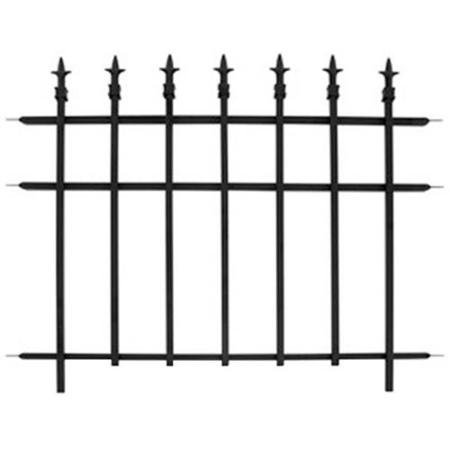 Panacea 87103 Classic Garden Fence Section Black