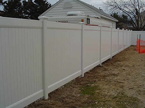 SENECA 6H X 8W WHITE VINYL FENCE SECTION