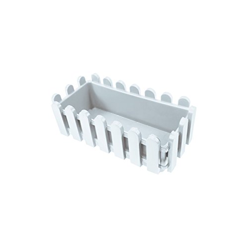 Aleko&reg Pp320wh White Thermoformed Picket Fence Nursery Plastic Garden Seedlings Pots For Plants And Flowers