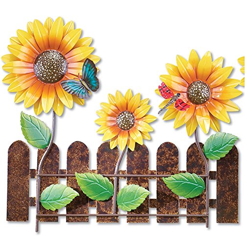 Butterflies And Sunflowers Picket Fence Garden Border