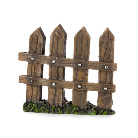 Darice&reg Woodlook Style 4-post Fairy Garden Picket Fence - Resin - 35 X 3 Inches