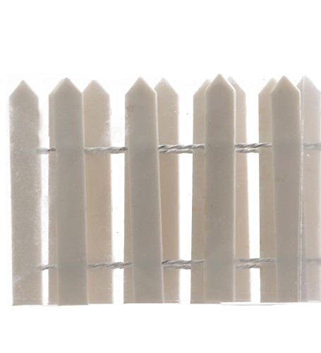 Miniature Fairy Garden Picket Fence in White