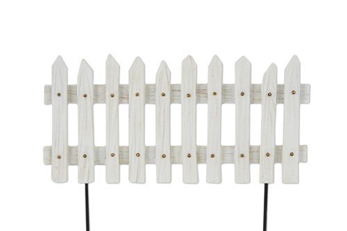 Miniature Fairy Garden White Picket Fence Panel