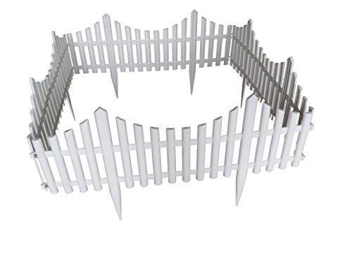 Mr Garden Pvc Picket Fence Landscape Fence Garden Borders 4pack In