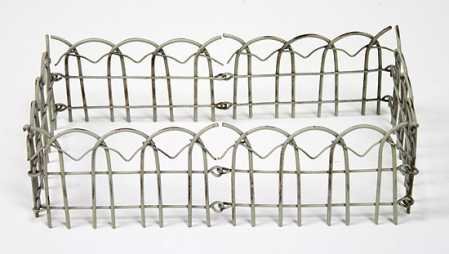 Set Of 2 - Miniature Victorian Garden Picket Fence For Dispalys Fairy Gardens And Crafting