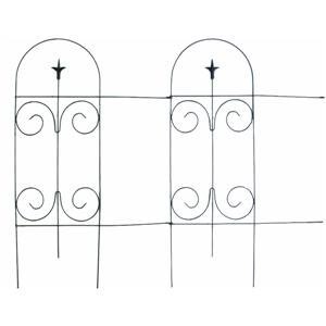 Panacea Products Folding Fence With Finial Black