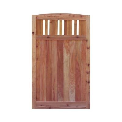 Signature Development 35 Ft H W X 6 Ft H H Western Red Cedar Arch Top Vertical Lattice Fence Gate