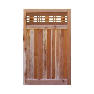 Signature Development 35 Ft H W X 6 Ft H H Western Red Cedar Flat Top Horizontal Lattice Fence Gate