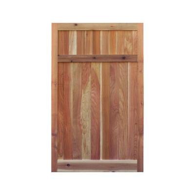 Signature Development 35 ft H W x 6 ft H H Western Red Cedar Flat Top Solid Lattice Fence Gate