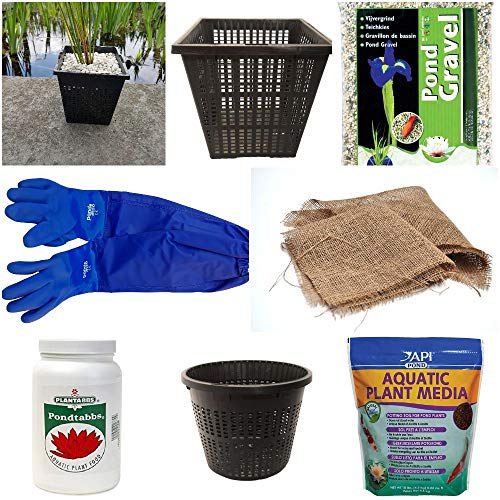 Ultimate Pond Plant Kit Large Ponds Includes Baskets Gravel Fertilizer More