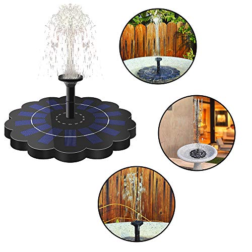 AFFC Garden Fountain 320Lh Floating Solar Fountain Anti-Blocking Brushless Water Pump Bird Bath Garden Pond Plants Watering Kit Pump