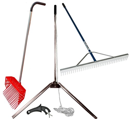 Heavy Duty Lake & Pond Seaweed Cutter / Rake / Pitch Fork Combo Kit For Shoreline Management & Aquatic Weed Control