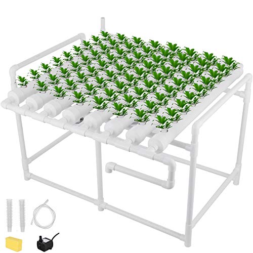 DreamJoy Hydroponic Grow Kit 72 Sites 8 Pipe NFT PVC Hydroponic Pipe Home Balcony Garden Grow Kit Hydroponic Soilless Plant Growing Systems Vegetable Planting Grow Kit 72Site 8Pipe