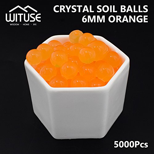 SOILLESS Plant Crystal Soil Grow Water Bead Orange Magic Jelly Ball X5000