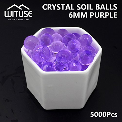 SOILLESS Plant Crystal Soil Grow Water Bead Purple Magic Jelly Ball X5000