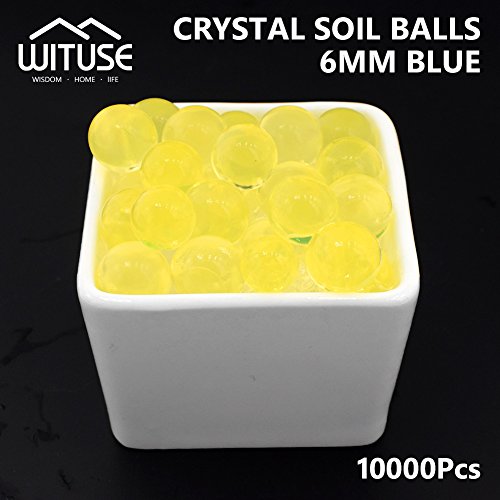 SOILLESS Plant Crystal Soil Grow Water Bead Yellow Magic Jelly Ball X10000