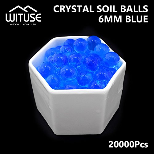 SOILLESS Plant Crystal Soil Grow Water Beads Blue Magic Jelly Ball X20000