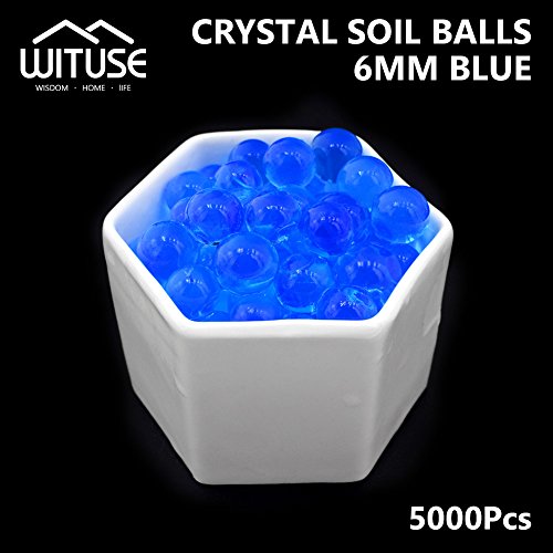 SOILLESS Plant Crystal Soil Grow Water Beads Blue Magic Jelly Ball X5000