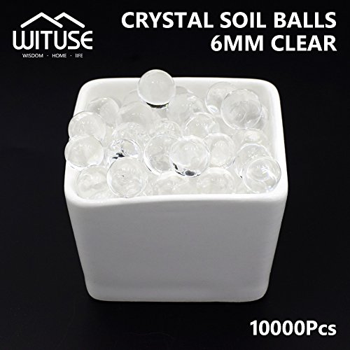 SOILLESS Plant Crystal Soil Grow Water Beads Clear Magic Jelly Ball X10000