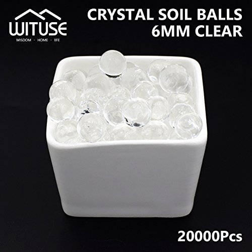SOILLESS Plant Crystal Soil Grow Water Beads Clear Magic Jelly Ball X20000