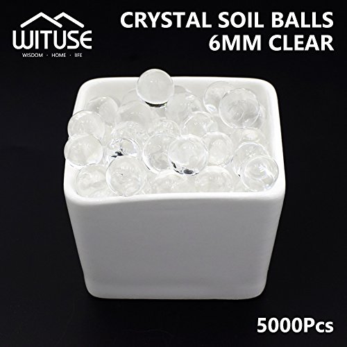 SOILLESS Plant Crystal Soil Grow Water Beads Clear Magic Jelly Ball X5000