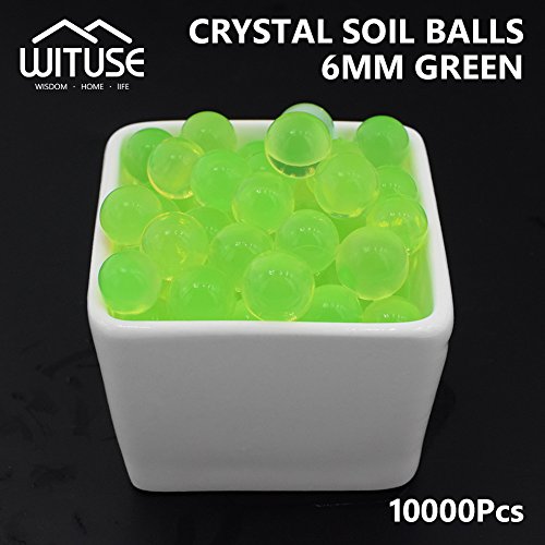 SOILLESS Plant Crystal Soil Grow Water Beads Green Magic Jelly Ball X10000