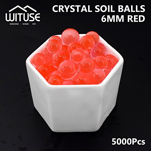 SOILLESS Plant Crystal Soil Grow Water Beads RED Magic Jelly Balls 5000PCS