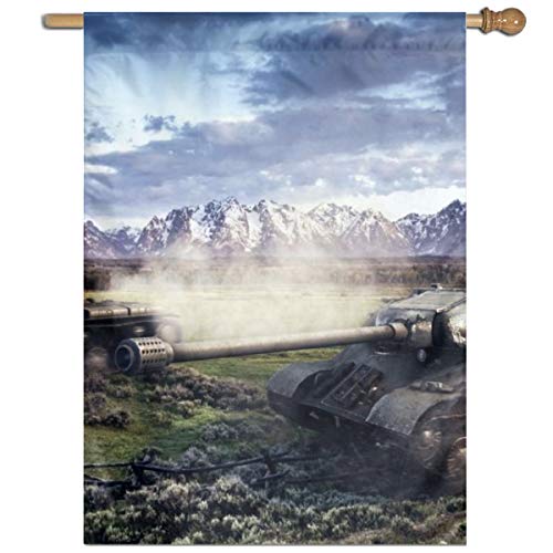 Garden Flag Tank Assault Lawn Banner Outdoor Yard Home Flag Wall Decoration Flag 27 X 37